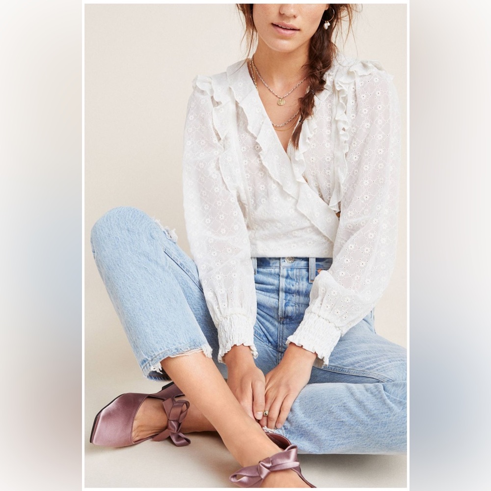 Anthropologie Maeve Laila Ruffled Blouse